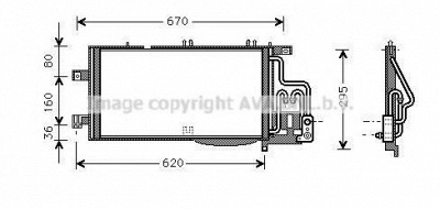 AVA QUALITY COOLING ola5310d -  Конденсатор, кондиционер